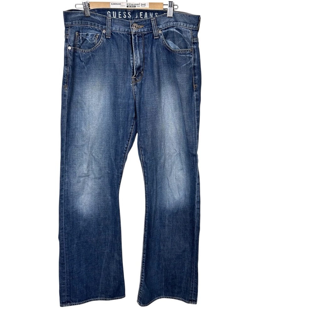 Guess‎ men’s jeans size 34 Cliff Boot Cut 100% cotton blue denim pants READ